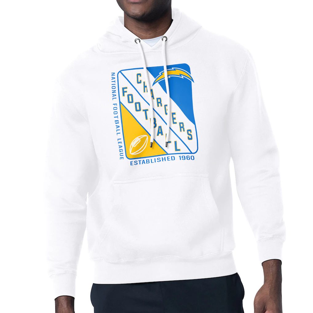 Men 2026 NFL Los Angeles Chargers White Hoodie hooded style 01